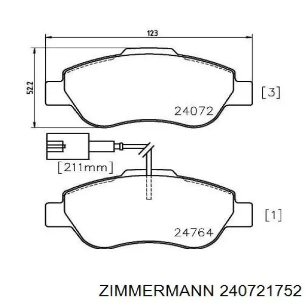 240721752 Zimmermann Колодки передние
