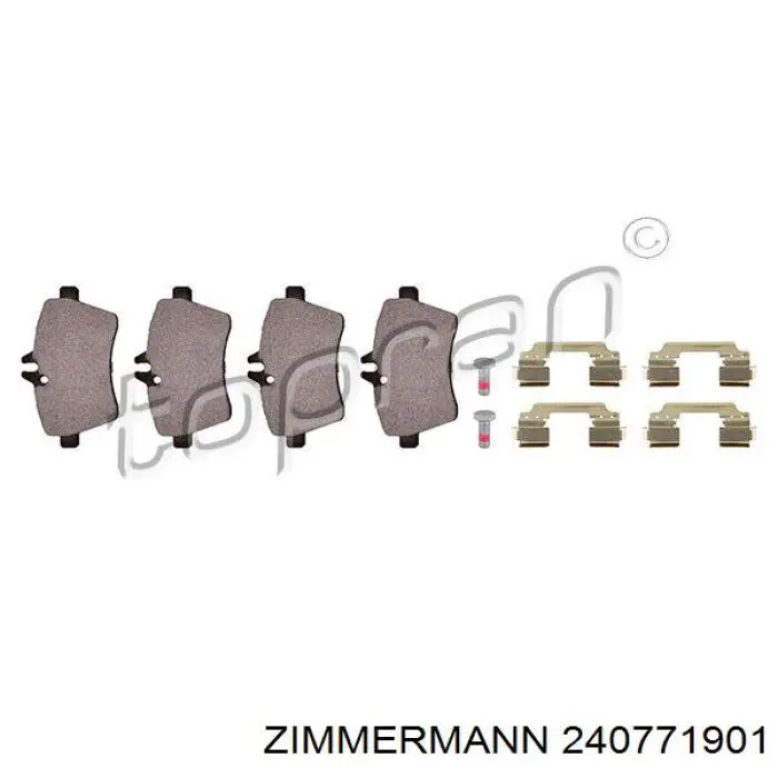 Купить 240771901 Zimmermann Колодки тормозные