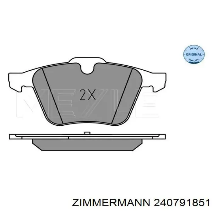 Передние тормозные колодки 240791851 Zimmermann