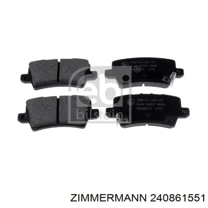 240861551 Zimmermann колодки тормозные задние дисковые
