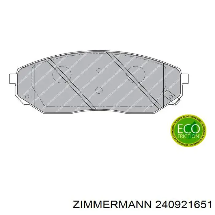Передние тормозные колодки 240921651 Zimmermann