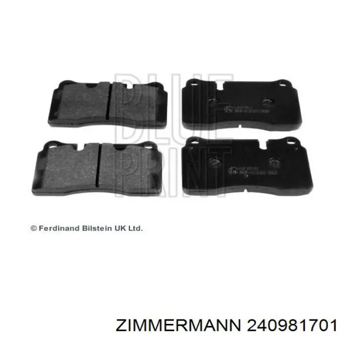 Колодки Zimmermann 240981701 цена, от 76.49 USD