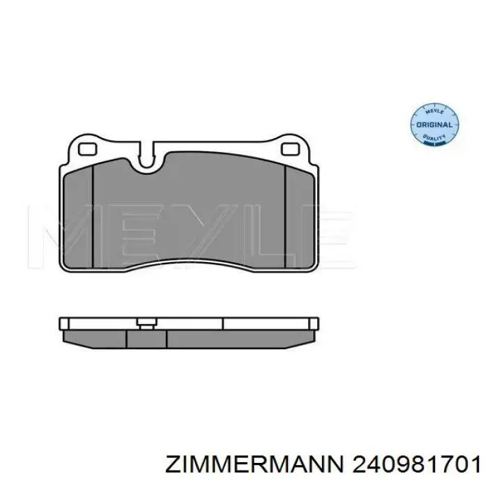 Передние тормозные колодки 240981701 Zimmermann