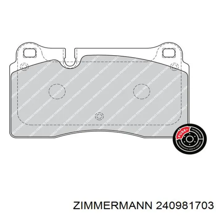 Купить 240981703 Zimmermann Колодки тормозные