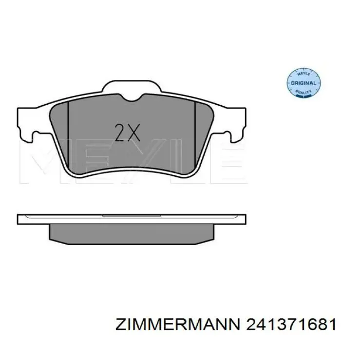 Задние тормозные колодки 241371681 Zimmermann