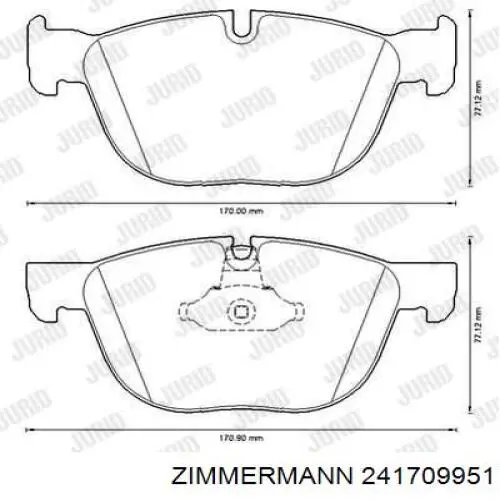 Купить 241709951 Zimmermann Колодки тормозные