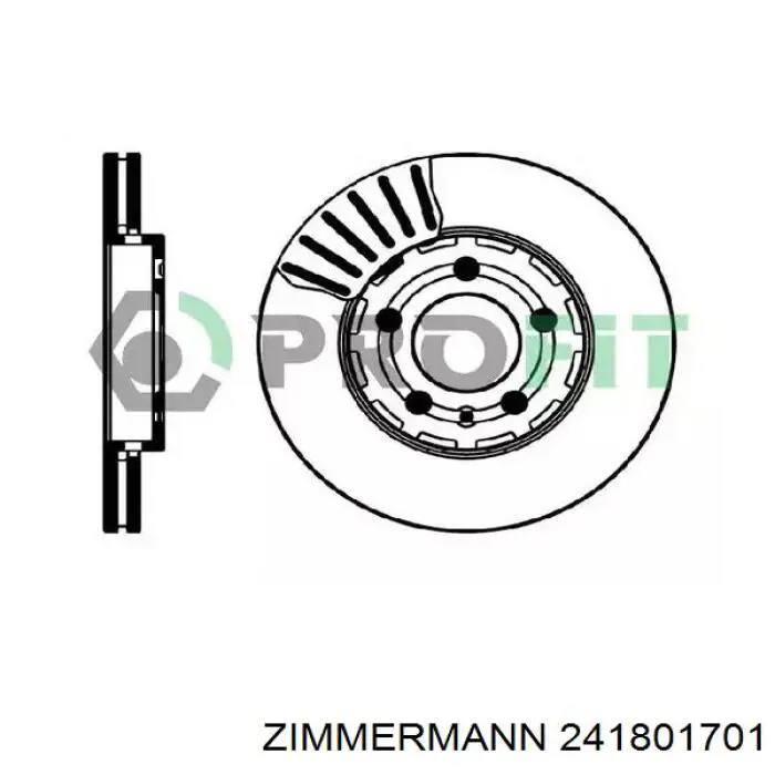 Задние тормозные колодки 241801701 Zimmermann