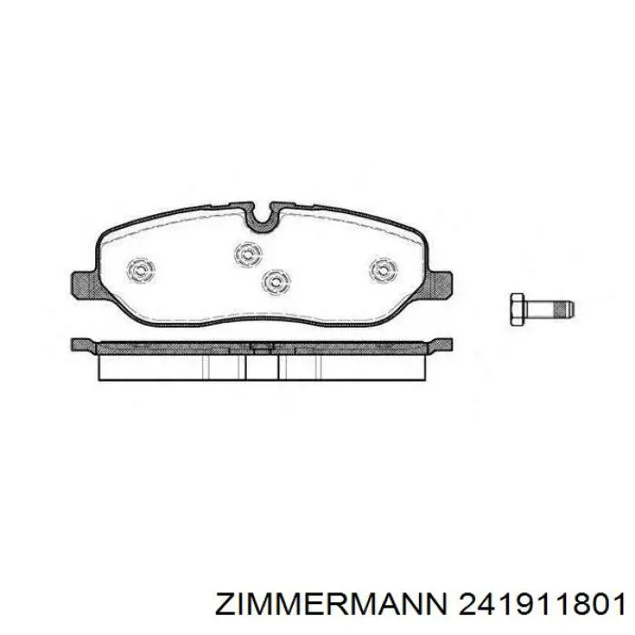 Передние тормозные колодки 241911801 Zimmermann