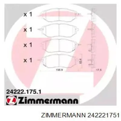 242221751 Zimmermann Колодки передние