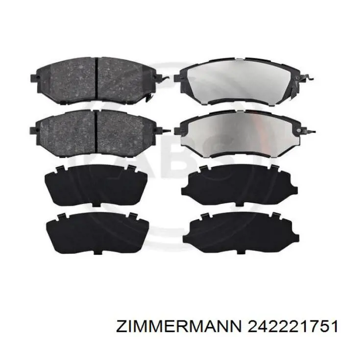 Колодки Zimmermann 242221751 цена, от 56.56 USD