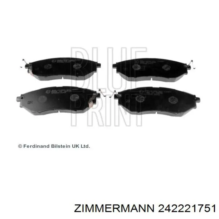 Купить 242221751 Zimmermann Колодки тормозные