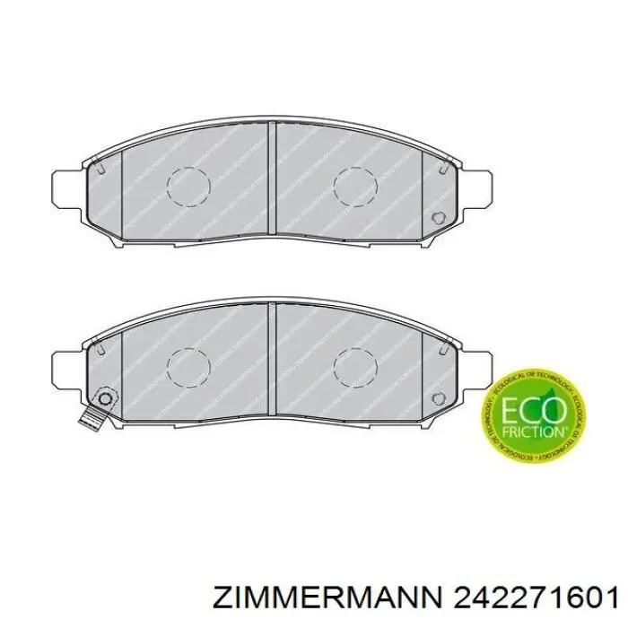 Купить 242271601 Zimmermann Колодки тормозные