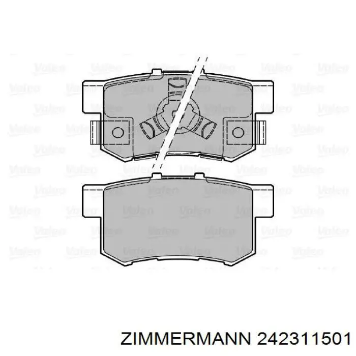 Задние тормозные колодки 242311501 Zimmermann