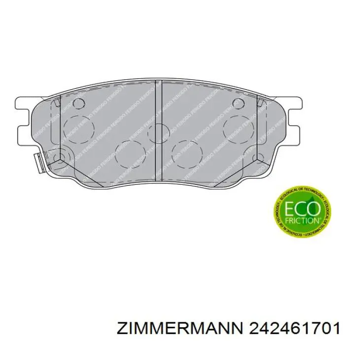Тормозные колодки Zimmermann 242461701