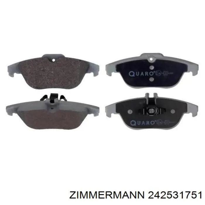 Купить 242531751 Zimmermann Колодки тормозные задние, дисковые