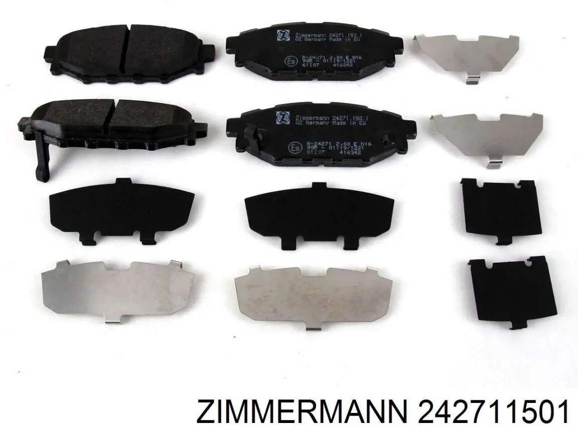 Колодки дисковые  Zimmermann 242711501 цена, от 33.01 USD
