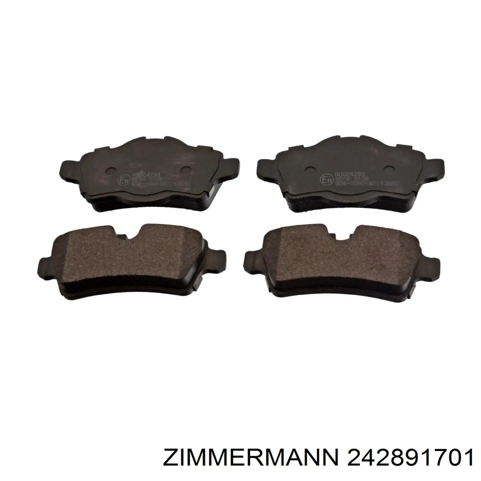 Колодки дисковые  Zimmermann 242891701 цена, от 29.64 USD