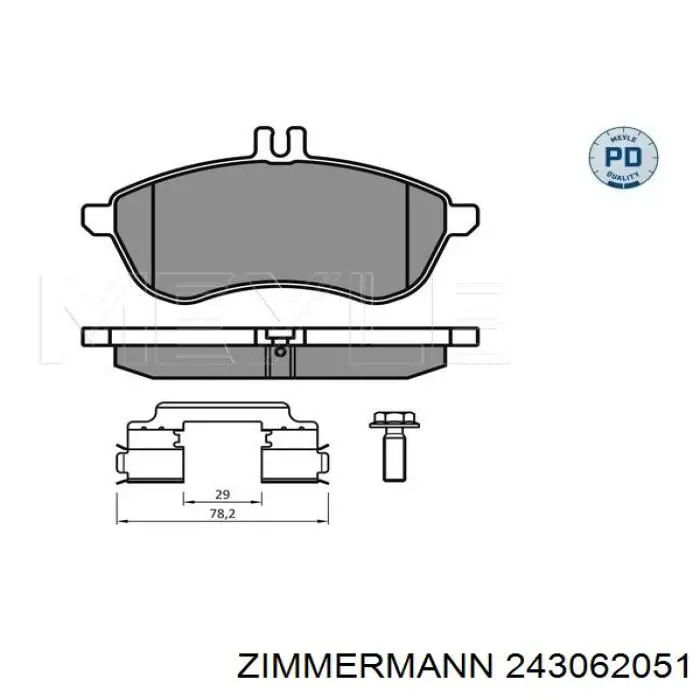Колодки Zimmermann 243062051 цена, от 55.56 USD