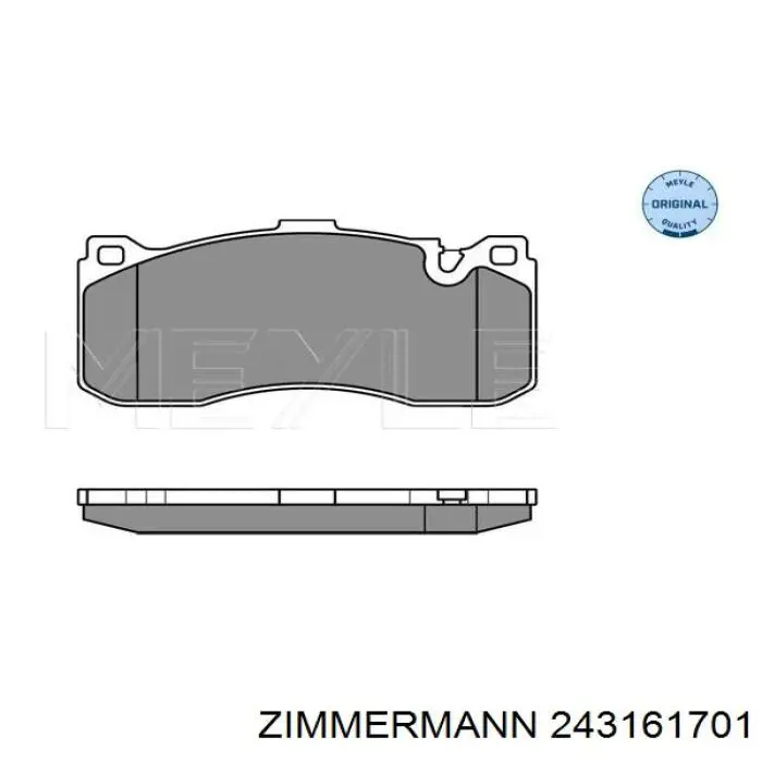 Колодки Zimmermann 243161701 цена, от 2654.47 UAH