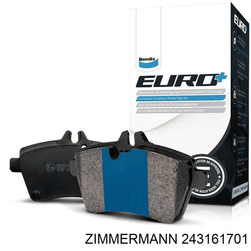 Купить 243161701 Zimmermann Колодки тормозные