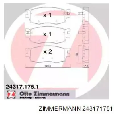 243171751 Zimmermann Колодки передние