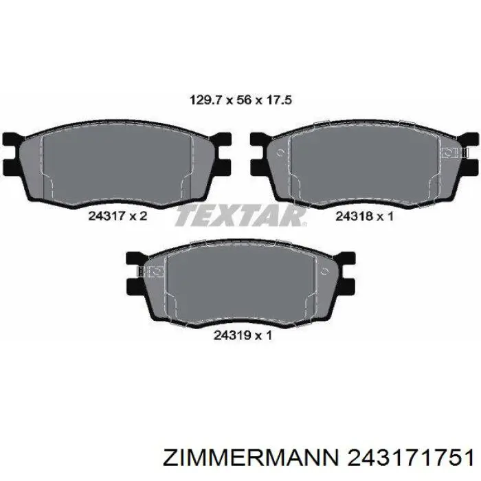 Колодки Zimmermann 243171751 цена, от 15.04 USD