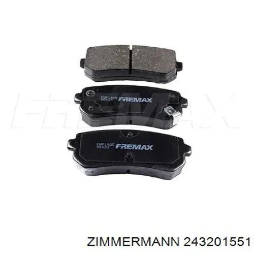 Задние тормозные колодки 243201551 Zimmermann