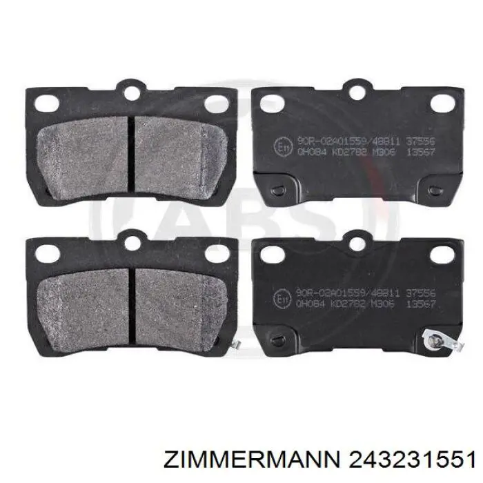 Колодки дисковые  Zimmermann 243231551 цена, от 32.56 USD