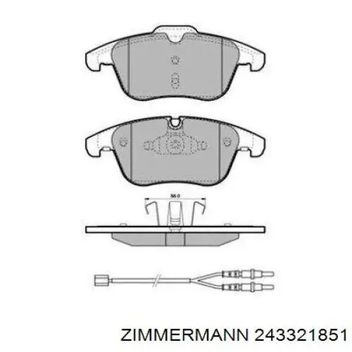 Тормозные колодки Zimmermann 243321851