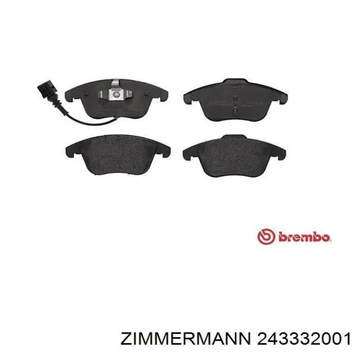Купить 243332001 Zimmermann Колодки тормозные