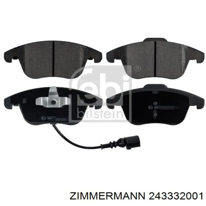 Передние тормозные колодки 243332001 Zimmermann