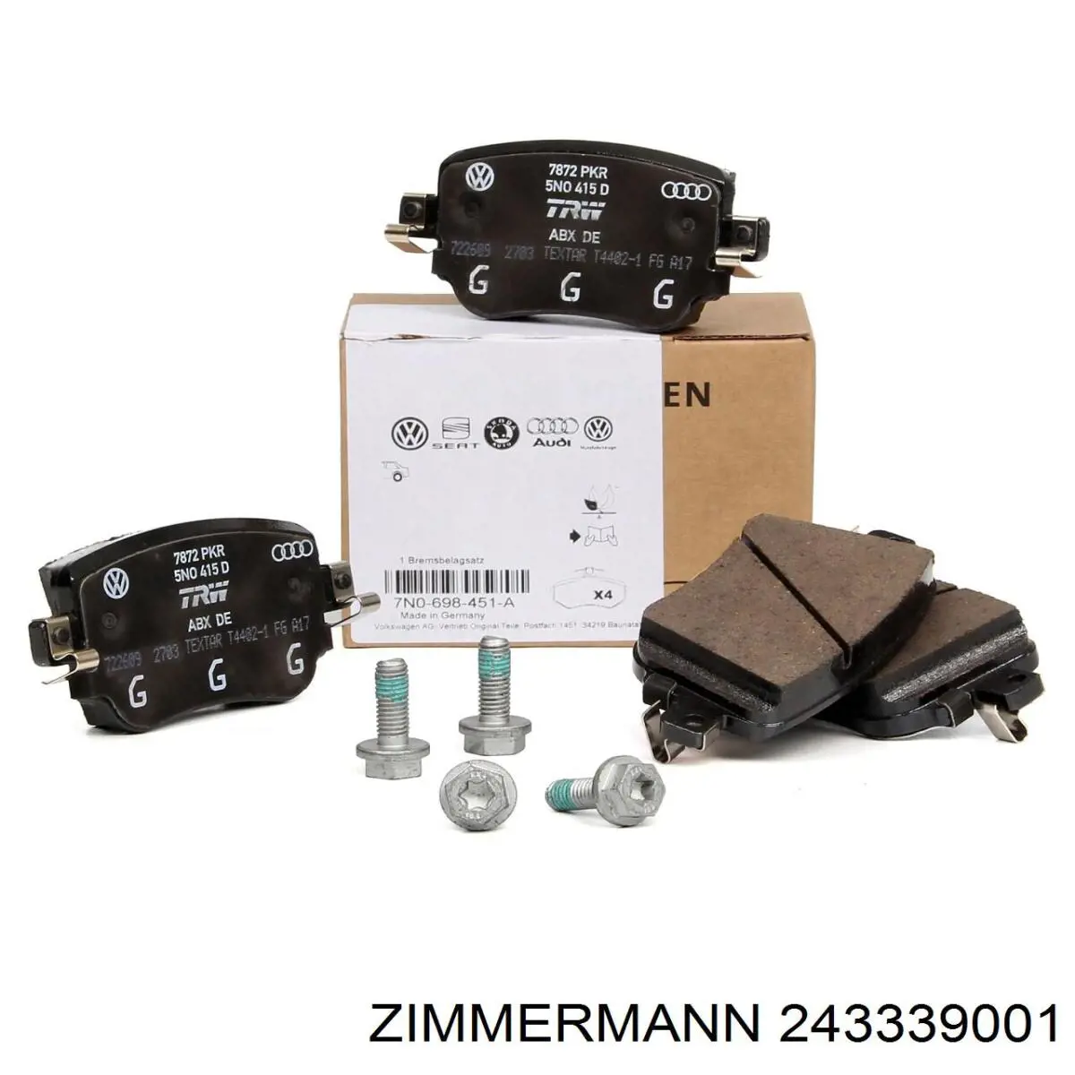 Передние тормозные колодки 243339001 Zimmermann