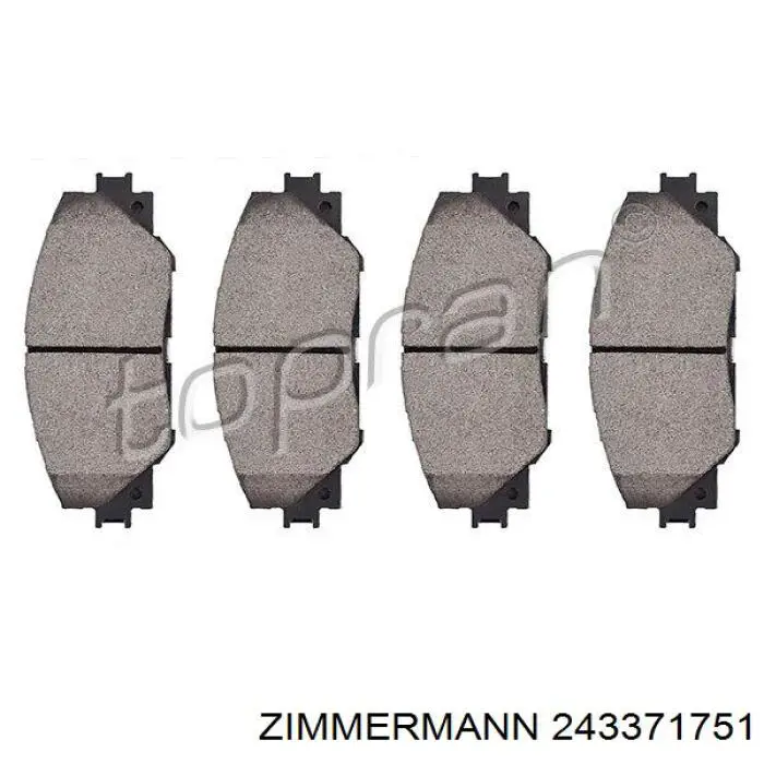 Передние тормозные колодки 243371751 Zimmermann