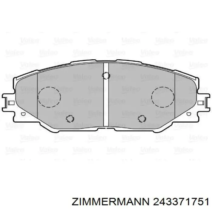 Тормозные колодки Zimmermann 243371751