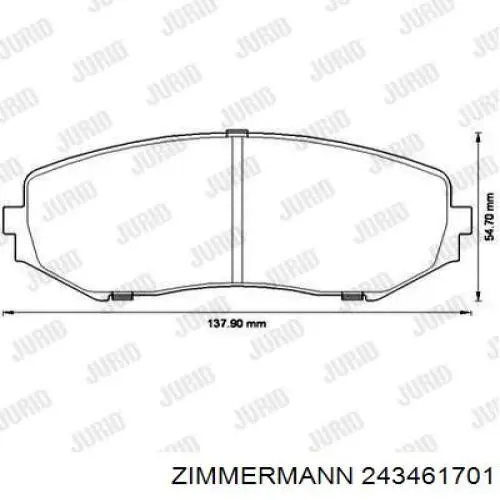 Тормозные колодки Zimmermann 243461701