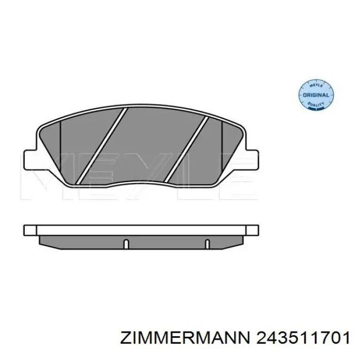 Передние тормозные колодки 243511701 Zimmermann