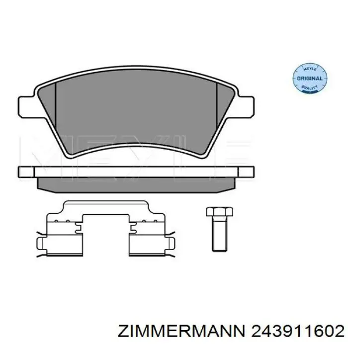 Передние тормозные колодки 243911602 Zimmermann