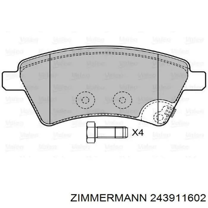 243911602 Zimmermann Колодки передние