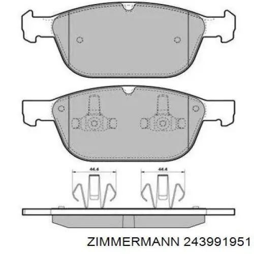 Купить 243991951 Zimmermann Колодки тормозные