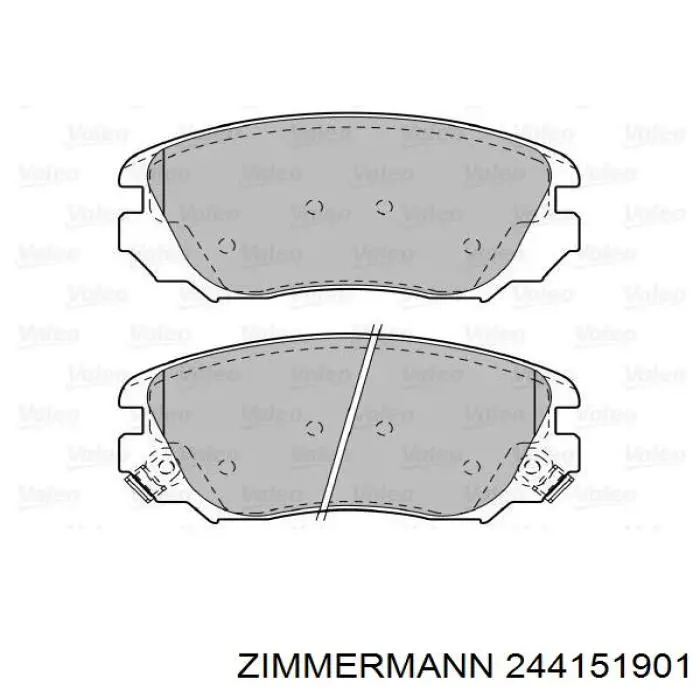 Передние тормозные колодки 244151901 Zimmermann