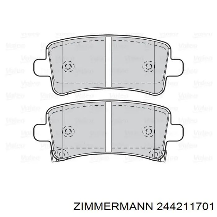 Задние дисковые колодки Zimmermann 244211701