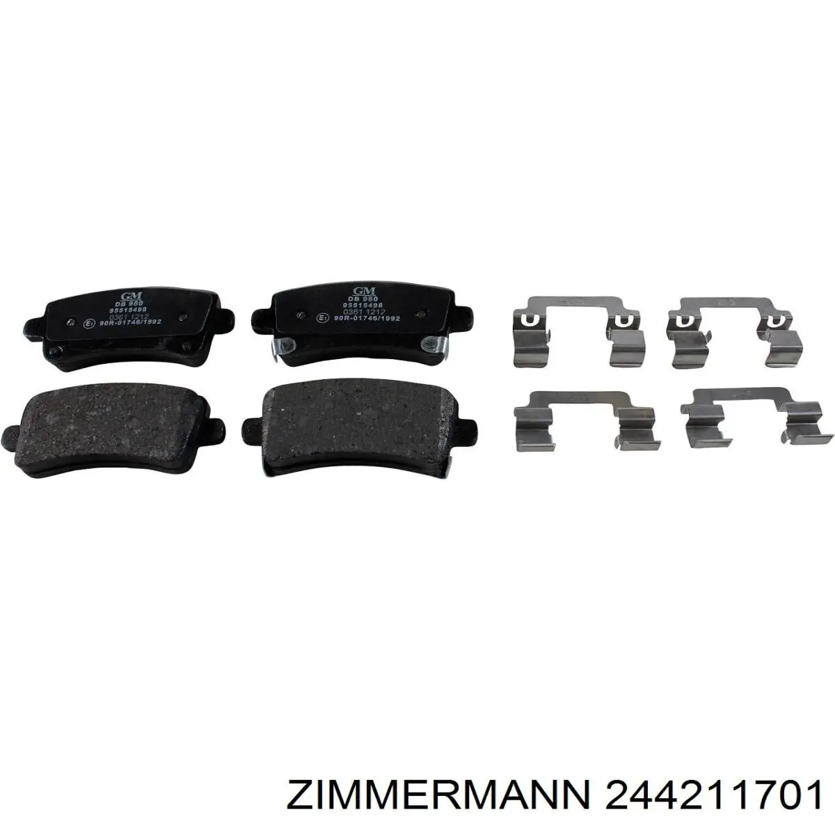 Задние тормозные колодки 244211701 Zimmermann