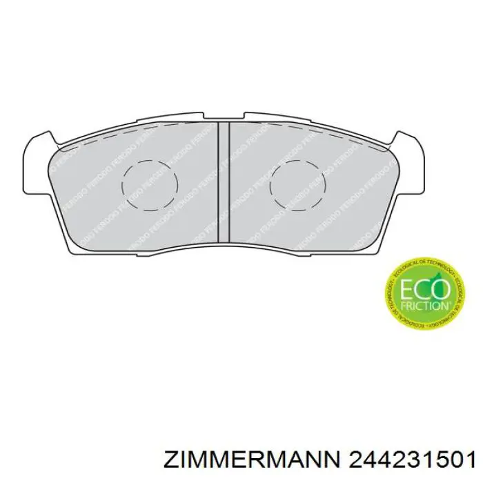 Передние тормозные колодки 244231501 Zimmermann