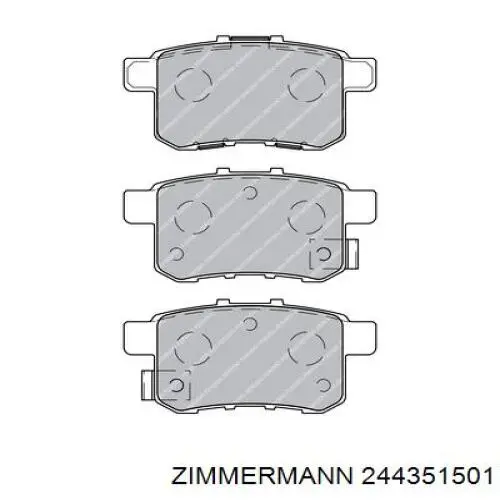 Задние тормозные колодки 244351501 Zimmermann
