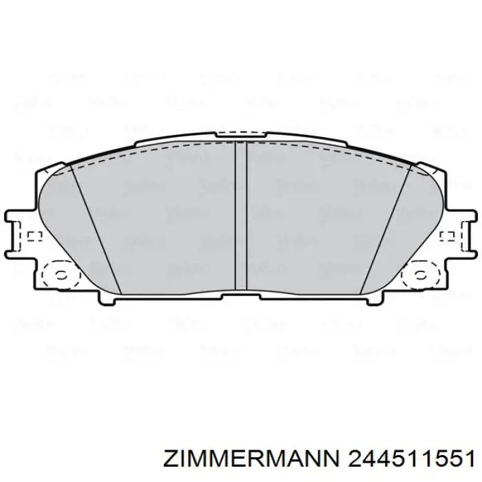 Купить 244511551 Zimmermann Колодки тормозные