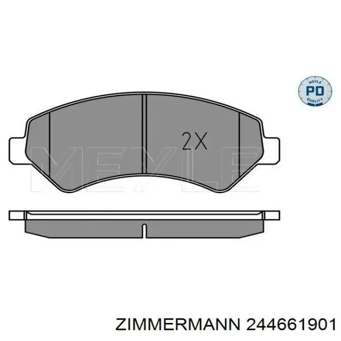 Тормозные колодки Zimmermann 244661901