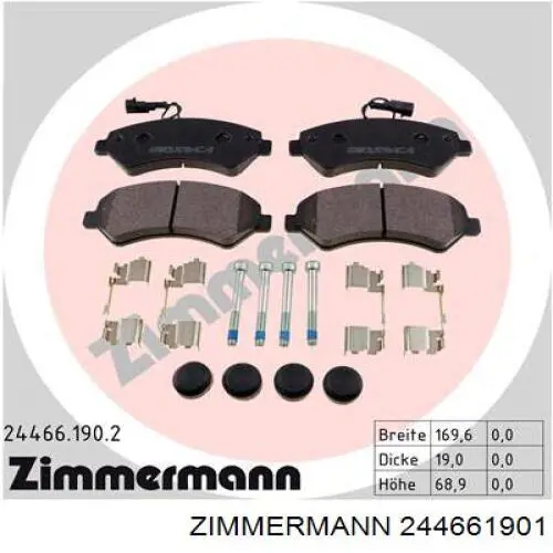 Колодки Zimmermann 244661901 цена, от 37.18 USD