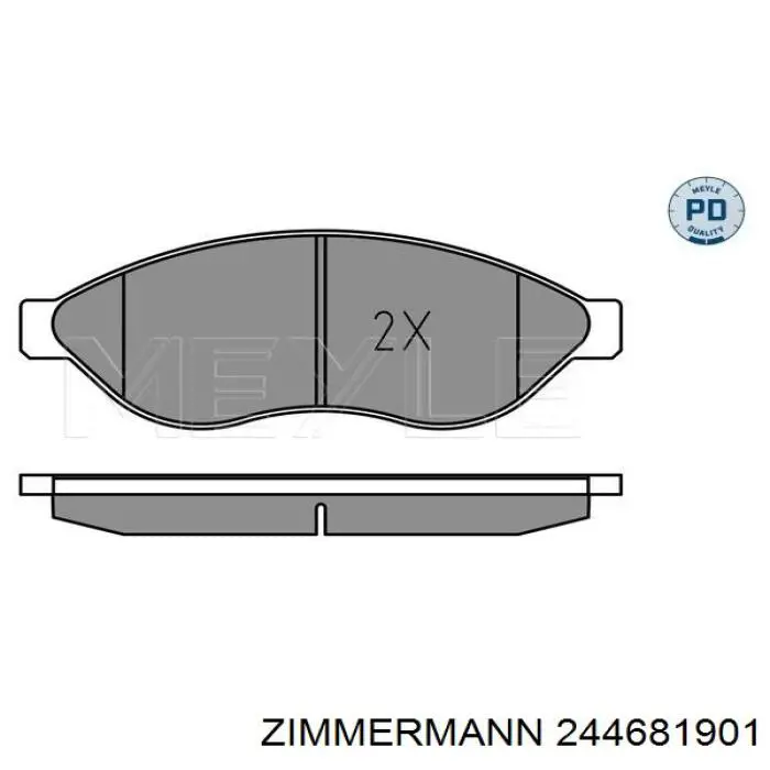 Колодки Zimmermann 244681901 цена, от 38.39 USD