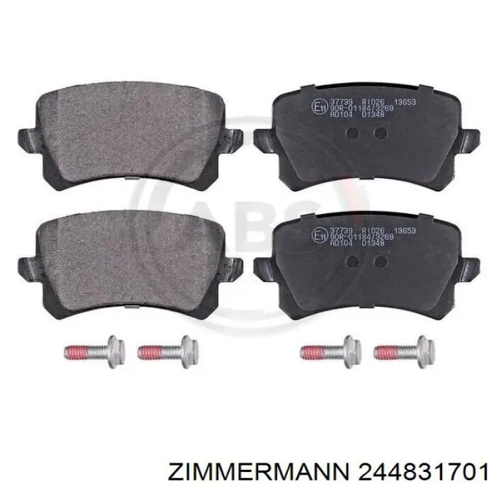 Задние тормозные колодки 244831701 Zimmermann