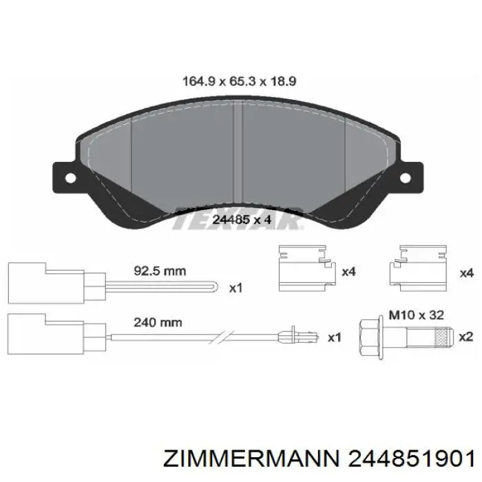 Колодки Zimmermann 244851901 цена, от 35.35 USD